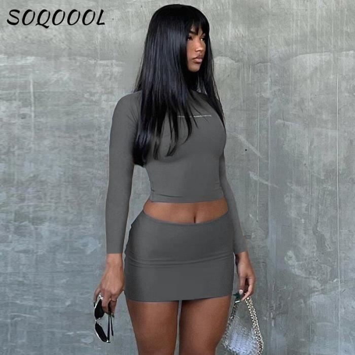 Jupe et crop top soiree top