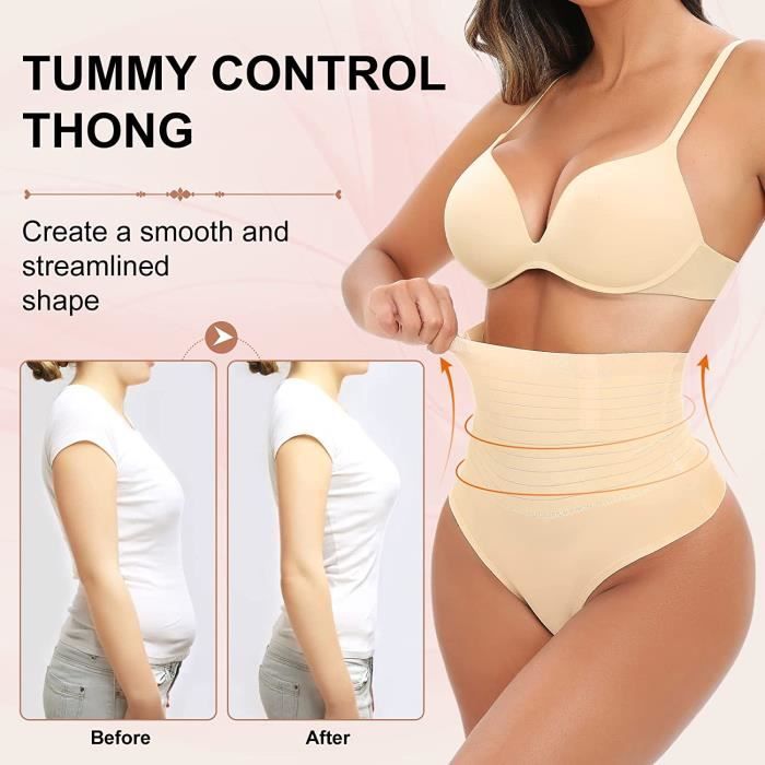 Culotte Gainante Femme Risalti - Ventre Plat Taille Haute - Microfibre Sans Couture - Made In Italy