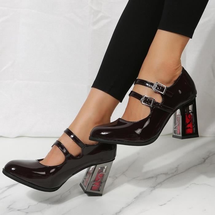 Femmes Dry Rose Talon Epais Talons Hauts Francais Vintage Chaussures Simples Vin Achat Vente Femmes Dry Rose Talon Epais Talons Hauts Francais Vintage Chaussures Simples Vin pas cher Cdiscount