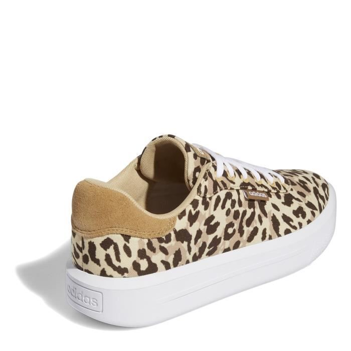 Adidas Platform Cln Baskets Basses En Toile Femmes Orange noir