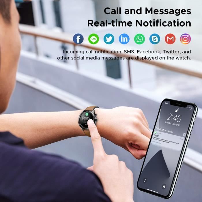 Montre Connectée Homme Militaire Robuste Gros Renfort Montre Android