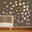 Chambre Des Enfants P/épini/ère Autocollants Amovibles Gris Ufengke/® 52-Pcs Points Ronde Cercles Stickers Muraux