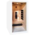 Sauna infrarouge - FRANCE SAUNA - Saulo - 1 place - Émetteurs Quartz et Carbone - Audio MP3/FM-0