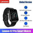 Lenovo S2 Pro Montre intelligente Bracelet de sport Écran couleur 1,69" BT - 23 modes sportifs - Moniteur de fréquence cardiaque-0