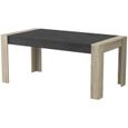 DEMEYERE Table 90x170 - Décor chêne brossé - L 170 x P 90 x H 77,1 cm - SHEFFIELD-0