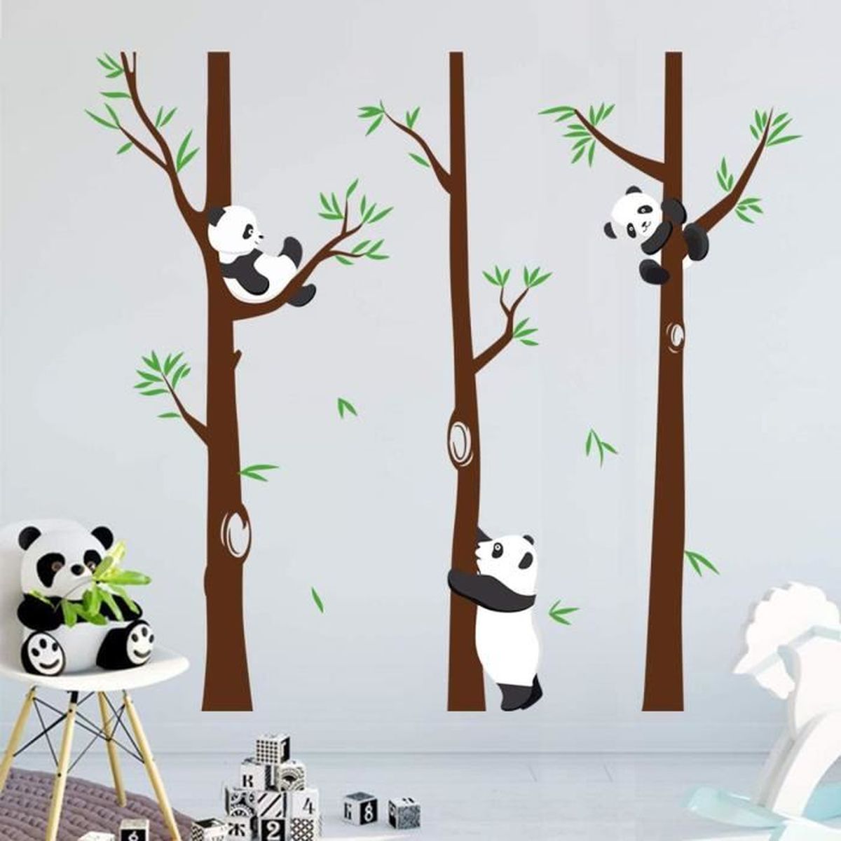 Decalmile Stickers Muraux Panda Et Arbre Autocollant Mural Chambre Enfants Decoration Murale Chambre Bebe Pepiniere Salle De Jeux H Cdiscount Maison