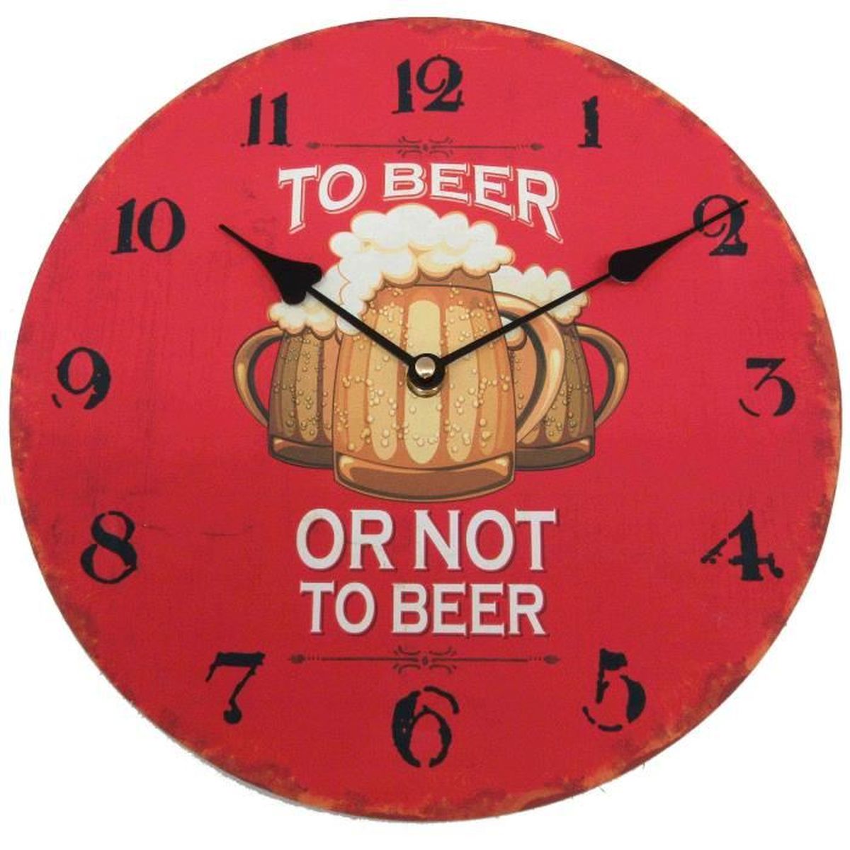 Horloge Murale Humoristique Esprit Original Vintage Vieilli Biere Beer Class Deco Cdiscount Maison