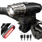 FELIXINJIANG USB Rechargeable Lumière Velo,4 Modes d’Eclairage Rechargeable Puissante Etanche IP65 Antichoc LED Lampe Velo Avant pour VTT