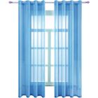 ATMOKO 2 Pièce Rideaux Voilages, Rideau Semi-Transparent intérieurs Décoration de Fenêtre Moderne pour Salon Chambre, 140x215 cm Bleu
