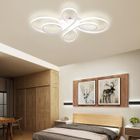 EIDISUNY Plafonnier LED Moderne 3 Couleurs Dimmable Plafonnier salon avec Télécommande - 72W - Blanc - 80 * 50 * 8.5CM