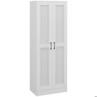 HOMCOM - Armoire de rangement - Panneau de particules - 60x36.5x175cm - Blanc