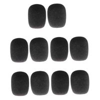20 Pièces Bonnette de Mini Microphone Pare-brise en Eponge Micro - Noire + Blanc