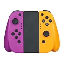 Manette pour Nintendo Switch/Switch Lite/Pro Joy con Contrôleurs de jeu compatible pour Console Nintendo Switch-Violet Orange