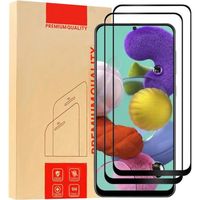 2 Pack Verre Trempé pour Samsung Galaxy A51,[sans Bulles] [9H Dureté] [Anti-Rayures] 3D Couverture Complète Film Protection écran