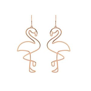 Momangel Boucles doreilles /à tige en forme de flamant rose avec pendentif en forme de boule en peluche et oxyde de zirconium incrust/é