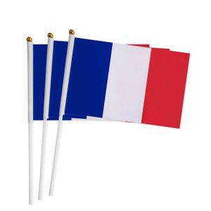 DRAPEAU - BANDEROLE 20 Pcs drapeaux de manivelle de France pour la fêt
