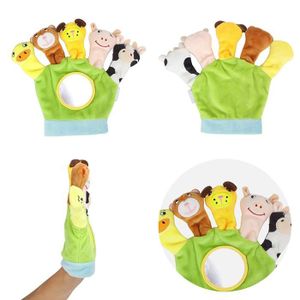 THÉÂTRE - MARIONNETTE Marionnettes en peluche à 5 doigts, animaux de dessin animé, jouets à gants, jouets éducatifs précoces pour enfants 89163