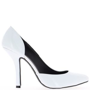 escarpin blanc ouvert devant