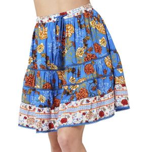 JUPE Superdry Vintage Embellished Mini Skirt Jupe, Blue Floral, M aux Femmes