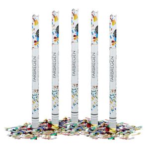 Papillons Fleurs 40 cm Shooter 5er Set Fête Popper multicolores confettis canon