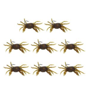 LEURRE DE PÊCHE SALUTUYA leurre de crabe artificiel 8 pièces appâts de crabe artificiels 13cm 33.5g appâts de pêche au sport peche Marron jaunâtre