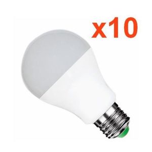 AMPOULE - LED Ampoule LED E27 12W 220V A60 180° (Pack de 10) - Blanc Froid 6000K - 8000K - SILAMP