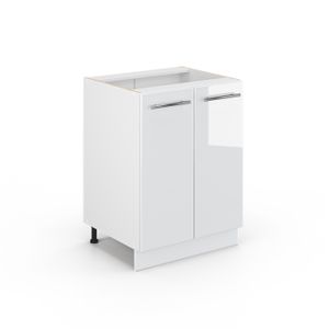 Vicco Meuble bas de cuisine R-Line, Anthracite Haute brillance, 60cm