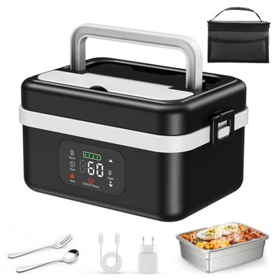 Gamelle Chauffante Avec Batterie, Lunch Box Adulte De 1,3 L
