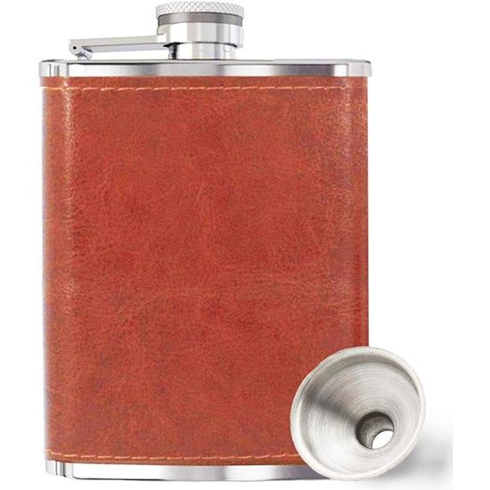 Flasque Sirène En Acier Inoxydable 237 Ml Marron - Idéal Cadeau Femme