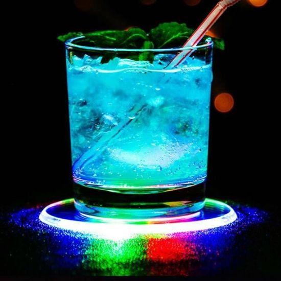 Dessous de verre LED coaster - Multicolor