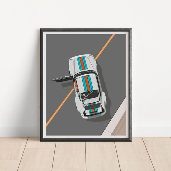 Affiche Murale Ferrari F1 - Toile 80x120 Cm Sans Cadre - Décor Vintage Pour Salon Ou Bureau