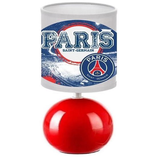 Lampe De Chevet PSG Bleu Et Rouge – Créacat – Idée Déco Fan Paris