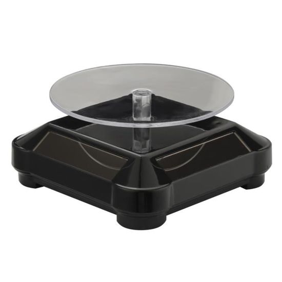 Présentoir Tournant Solaire 360° | Pour Bijoux, Montres, Téléphones | Plateau 9cm | Alimentation Écologique USB/Solaire - 14