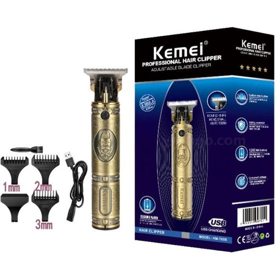 Avec boîte 700b Kemei électrique Pro Li tondeuses barbier 0mm tondeuse à cheveux professionnel coupe de cheve