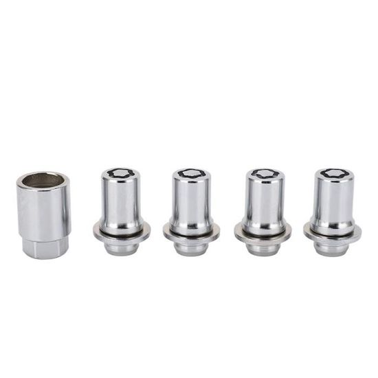 Jeu De 4 Écrous Antivol Roue M14x1.5mm - Acier Galvanisé Noir - Compatible Audi, Volkswagen