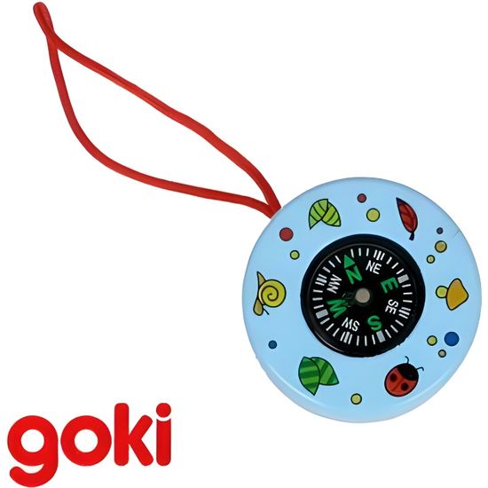 Petite boussole en bois et plastique 5 cm Jeu dexploration enfant 5 ans Jaune