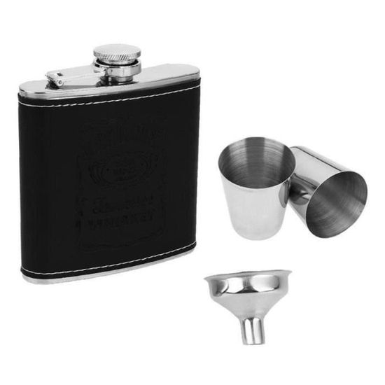 Flacon De Poche En Acier Inoxydable 6 Oz (environ 177 Ml) Avec Entonnoir - Gravable, Parfait Pour Les Sorties !