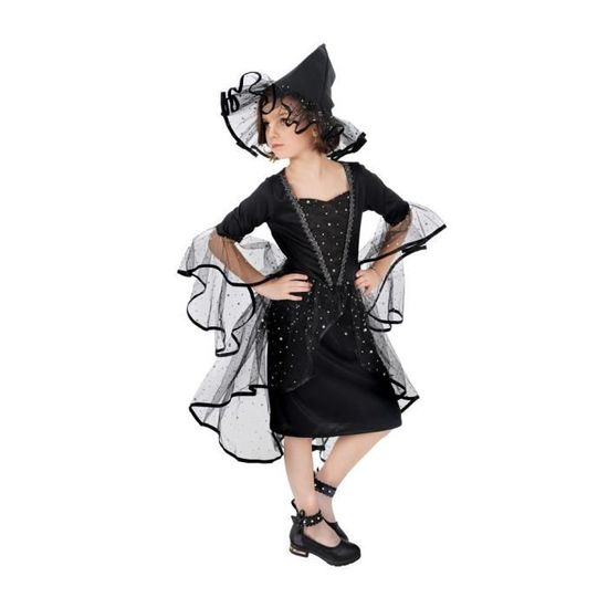 Chapeau De Sorcière Avec Voile Adulte - Taille Unique, Noir - Pour Déguisement Halloween, Fête Costumée, Cosplay - 4