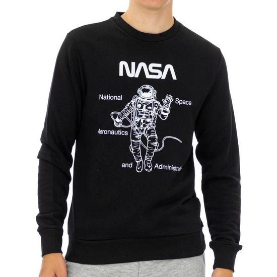 Pull nasa noir discount homme