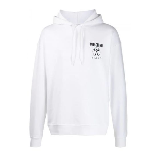 Sweat gros logo imprim Moschino Homme Blanc Cdiscount