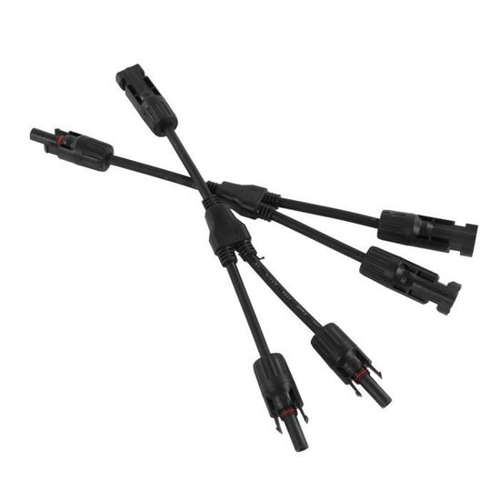 Connecteur Solaire Y Adaptateur Parallèle 50A - Répartiteur Photovoltaïque Haute Intensité