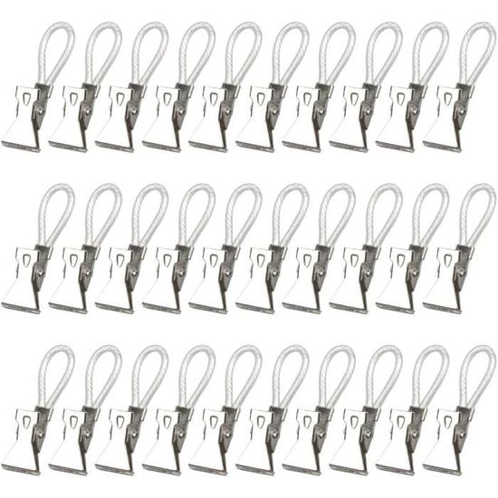 Lot De 6 Pinces à Serviette XIANGPICA - Métal Beige Anti-rouille - 11,7 Cm - Neuf
