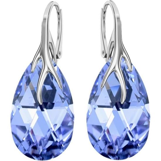 Boucles D'Oreilles Pendantes Style Art Nouveau Argent 925 Grenat Poire – FR