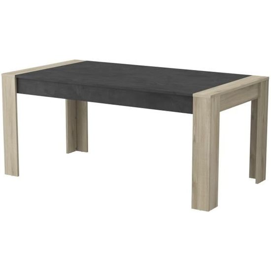 DEMEYERE Table 90x170 - Décor chêne brossé - L 170 x P 90 x H 77,1 cm - SHEFFIELD