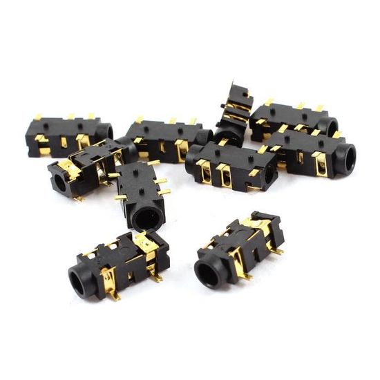 4 Prises Audio Jack 3.5 Mm Femelle 5 Broches - Pour Montage PCB, Soudure, Casque, équipement Audio - 3