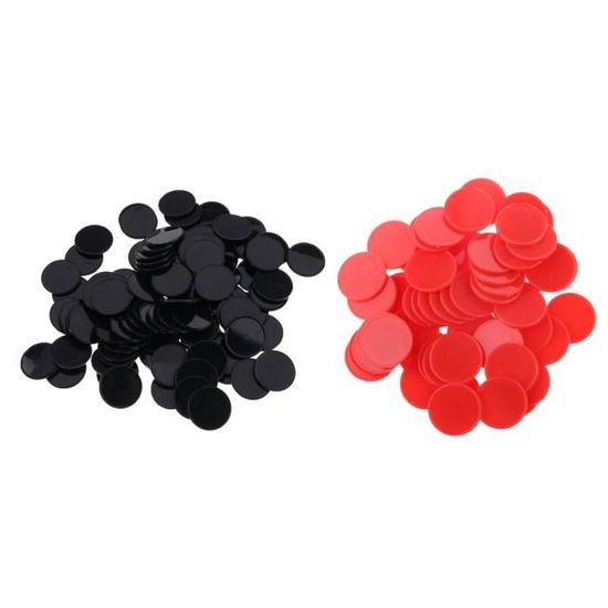 Lot de 100 jetons de coptage en plastique EXCEART - Ronds d
