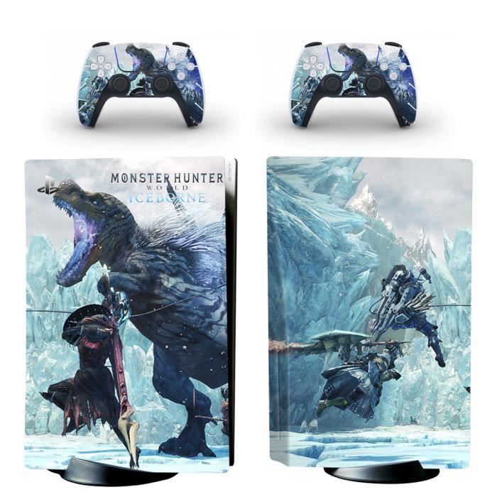 Monster Hunter World Iceborne PS5 Sticker Skin Peau d'autocollant de protection pour PS5 Playstation 5 Console et 2 contrôleurs 03