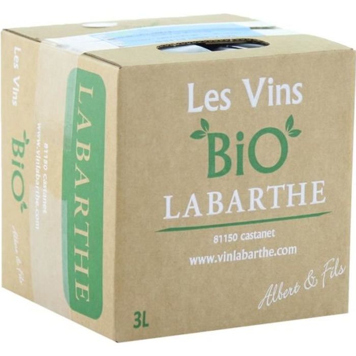 BIB Vin Rouge BIO 3 L - AOC Gaillac - Domaine de Labarthe