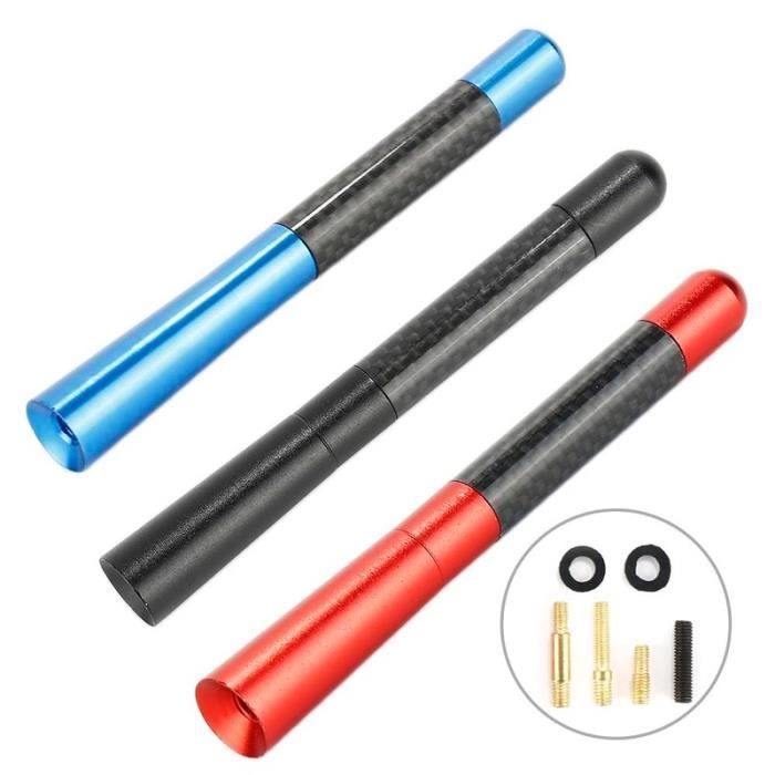 Antenne de Radio courte universelle en aluminium et Fiber de carbone de 12cm, 4.7 pouces, à visser, pour Ford, acce Bleu -FY1558