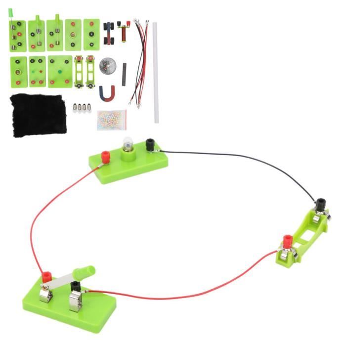 Drfeify Kit d'apprentissage du circuit électrique Kit d'Apprentissage du Circuit de Physique Étudiants Jouet d'Expérience de